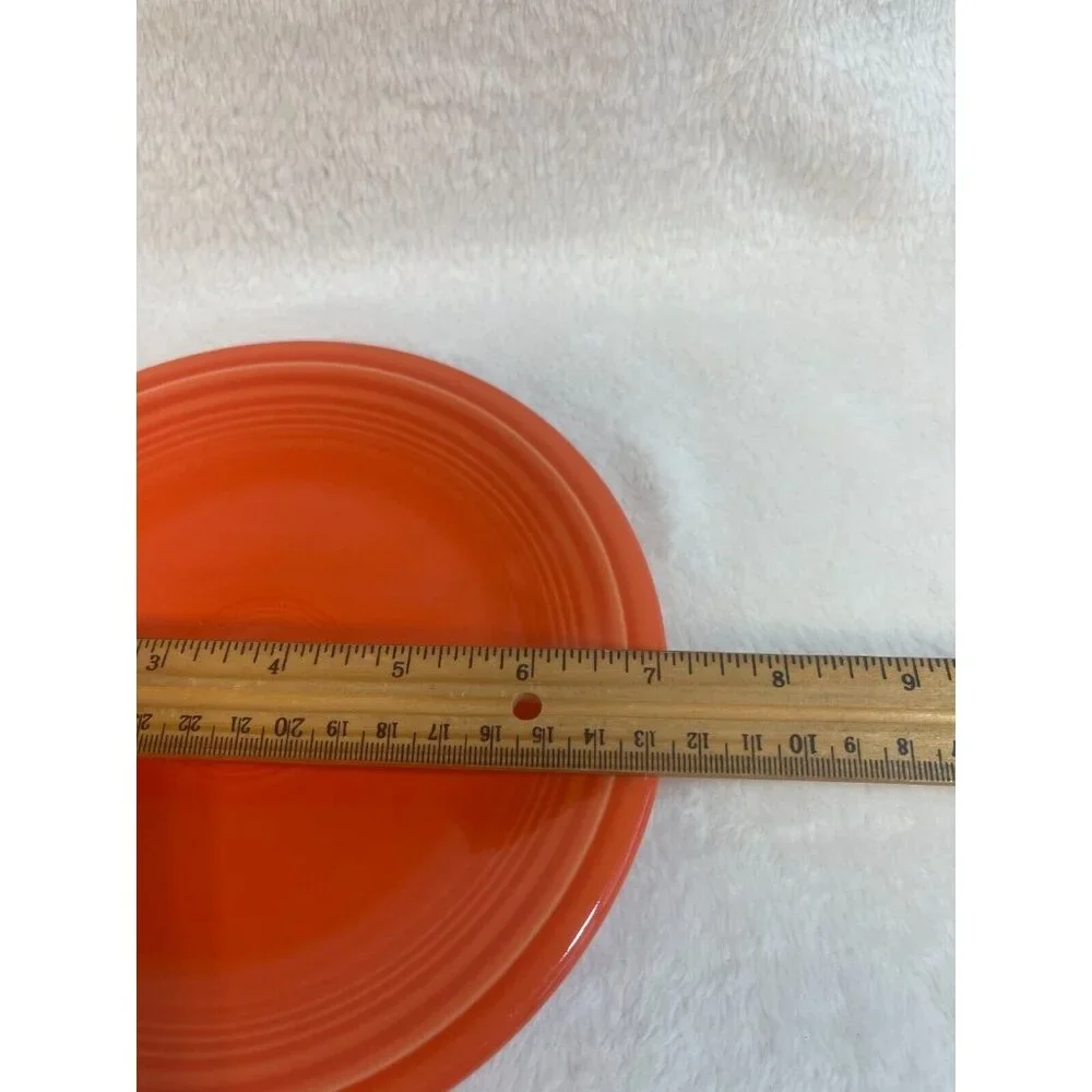 Homer Laughlin China Co Fiestaware Poppy Orange Dessert Plate Round‎ Lead Free